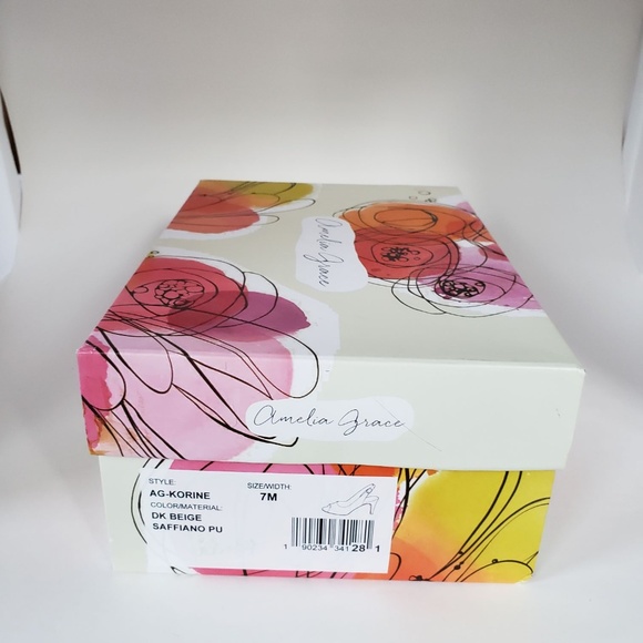 Amelia Grace Korine beige heeled shoe size 7M - Picture 11 of 11